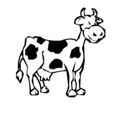 Cow (Animals) coloring page #178299 to print and color
