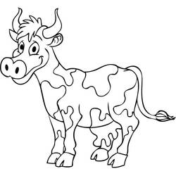 Cow (Animals) coloring page #178302 to print and color