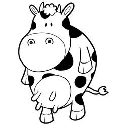 Cow (Animals) coloring page #178309 to print and color