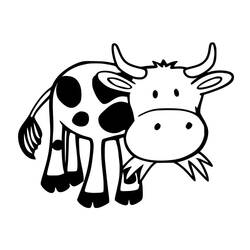 Cow (Animals) coloring page #178312 to print and color