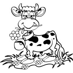 Cow (Animals) coloring page #178313 to print and color