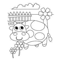 Cow (Animals) coloring page #178316 to print and color