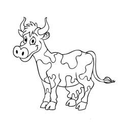 Cow (Animals) coloring page #178319 to print and color