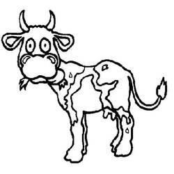 Cow (Animals) coloring page #178323 to print and color