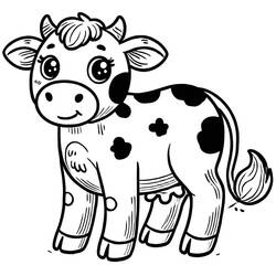 Cow (Animals) coloring page #217651 to print and color