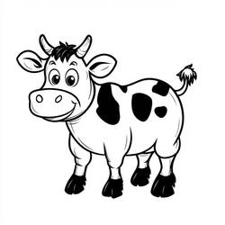 Cow (Animals) coloring page #217661 to print and color