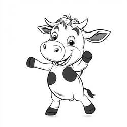 Cow (Animals) coloring page #217663 to print and color