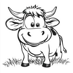 Cow (Animals) coloring page #217666 to print and color