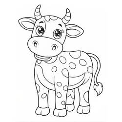 Cow (Animals) coloring page #217667 to print and color