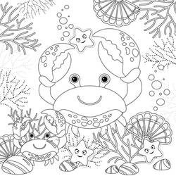 Crab (Animals) coloring page #199426 to print and color