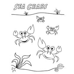 Coloring page: Crab (Animals) #4645 - Printable coloring pages