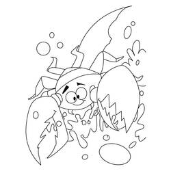 Coloring page: Crab (Animals) #4710 - Free Printable Coloring Pages