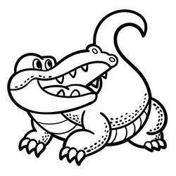Crocodile (Animals) coloring page #179012 to print and color