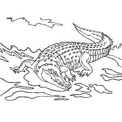 Crocodile (Animals) coloring page #179015 to print and color