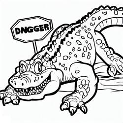 Crocodile (Animals) coloring page #217065 to print and color