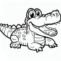 Crocodile (Animals) coloring page #217066 to print and color
