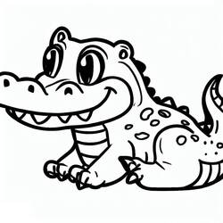 Crocodile (Animals) coloring page #217067 to print and color