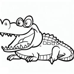 Crocodile (Animals) coloring page #217071 to print and color