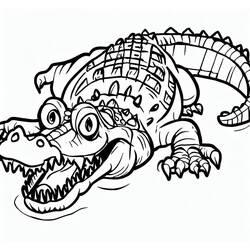 Crocodile (Animals) coloring page #217074 to print and color