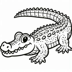 Crocodile (Animals) coloring page #217077 to print and color