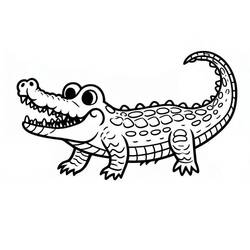Crocodile (Animals) coloring page #217078 to print and color