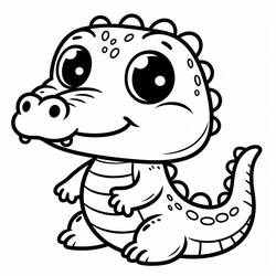Crocodile (Animals) coloring page #217080 to print and color