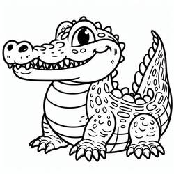 Crocodile (Animals) coloring page #217081 to print and color