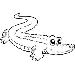 Coloring page: Crocodile (Animals) #4792 - Printable coloring pages