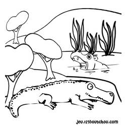 Coloring page: Crocodile (Animals) #4837 - Free Printable Coloring Pages