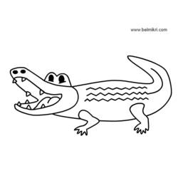 Coloring page: Crocodile (Animals) #4845 - Printable coloring pages