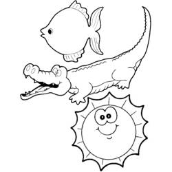 Coloring page: Crocodile (Animals) #4934 - Free Printable Coloring Pages