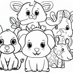 Cute Animals (Animals) coloring page #189915 to print and color