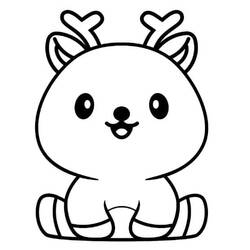 Deer (Animals) coloring page #191088 to print and color