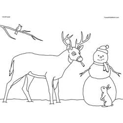Coloring page: Deer (Animals) #2637 - Free Printable Coloring Pages