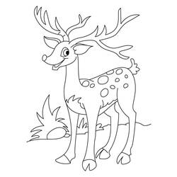 Coloring page: Deer (Animals) #2642 - Free Printable Coloring Pages
