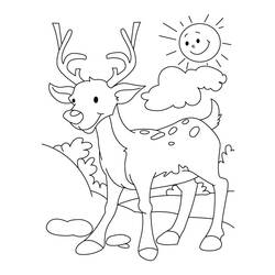 Coloring page: Deer (Animals) #2651 - Printable coloring pages