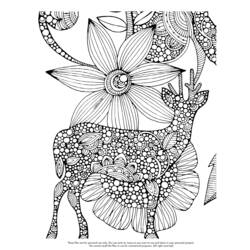 Coloring page: Deer (Animals) #2704 - Free Printable Coloring Pages