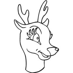 Coloring page: Deer (Animals) #2728 - Free Printable Coloring Pages