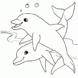 Dolphin (Animals) coloring page #182728 to print and color