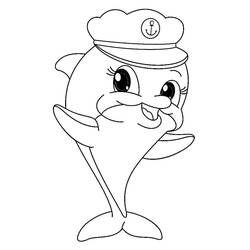 Dolphin (Animals) coloring page #182731 to print and color