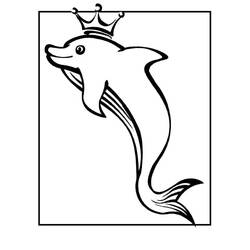 Dolphin (Animals) coloring page #182735 to print and color