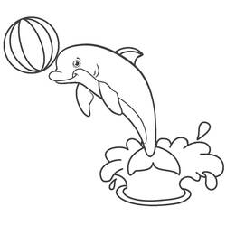 Dolphin (Animals) coloring page #182737 to print and color