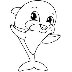 Dolphin (Animals) coloring page #182738 to print and color