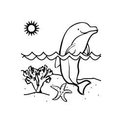 Dolphin (Animals) coloring page #217206 to print and color