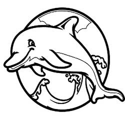 Dolphin (Animals) coloring page #217208 to print and color