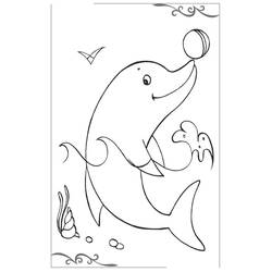 Dolphin (Animals) coloring page #217212 to print and color