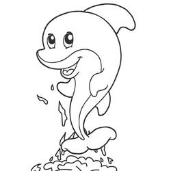 Dolphin (Animals) coloring page #217215 to print and color