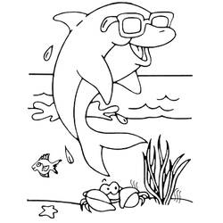 Dolphin (Animals) coloring page #217219 to print and color