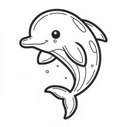 Dolphin (Animals) coloring page #217223 to print and color