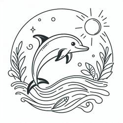 Dolphin (Animals) coloring page #217224 to print and color